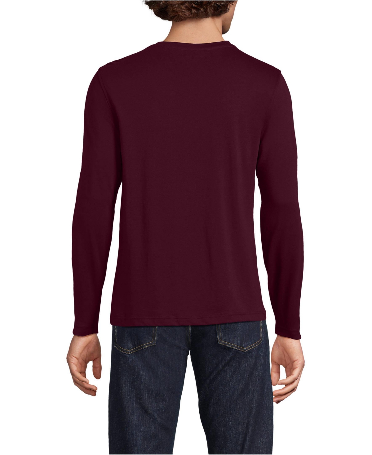 Lands' End Big & Tall Long Sleeve Cotton Supima Tee