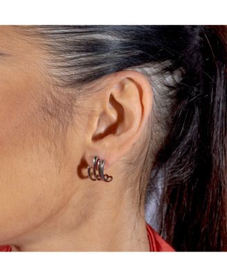 Waterfall 4 hoop stud