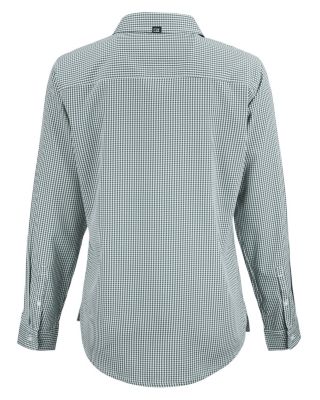 Women's Cutter and Buck Skyline Epic Confidence Recycled Gingham Long Sleeve Dress Shirt