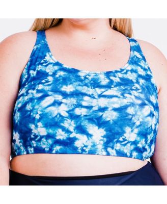 Plus Size Racerback Swim Bra with Removable Cups