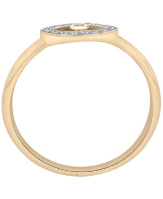Diamond Evil Eye Ring (1/20 ct. t.w.) in 10K Yellow Gold, Created for Macy's
