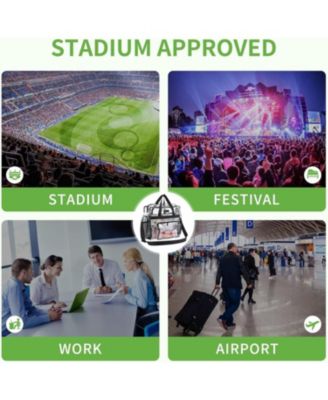 Clear Bag Stadium Approved, 12×6×12 Clear bag for Stadium Events, Women's Handbag for Sports Concert Festival Work