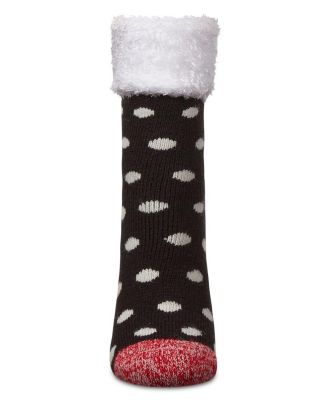 Women's Polka Dot Plush Cabin Sock