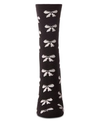 Women's "Bows" Cashmere Blend Crew Sock