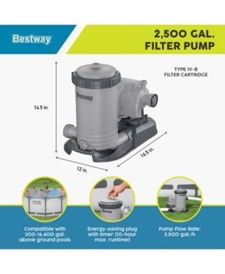 2,500-Gallon Filter Pump Set for Above-Ground Swimming Pools
