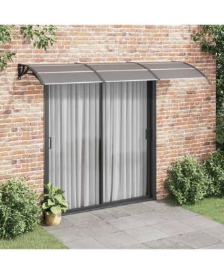 Door Canopy Black Polycarbonate 118.1 x 29.5 in Durable