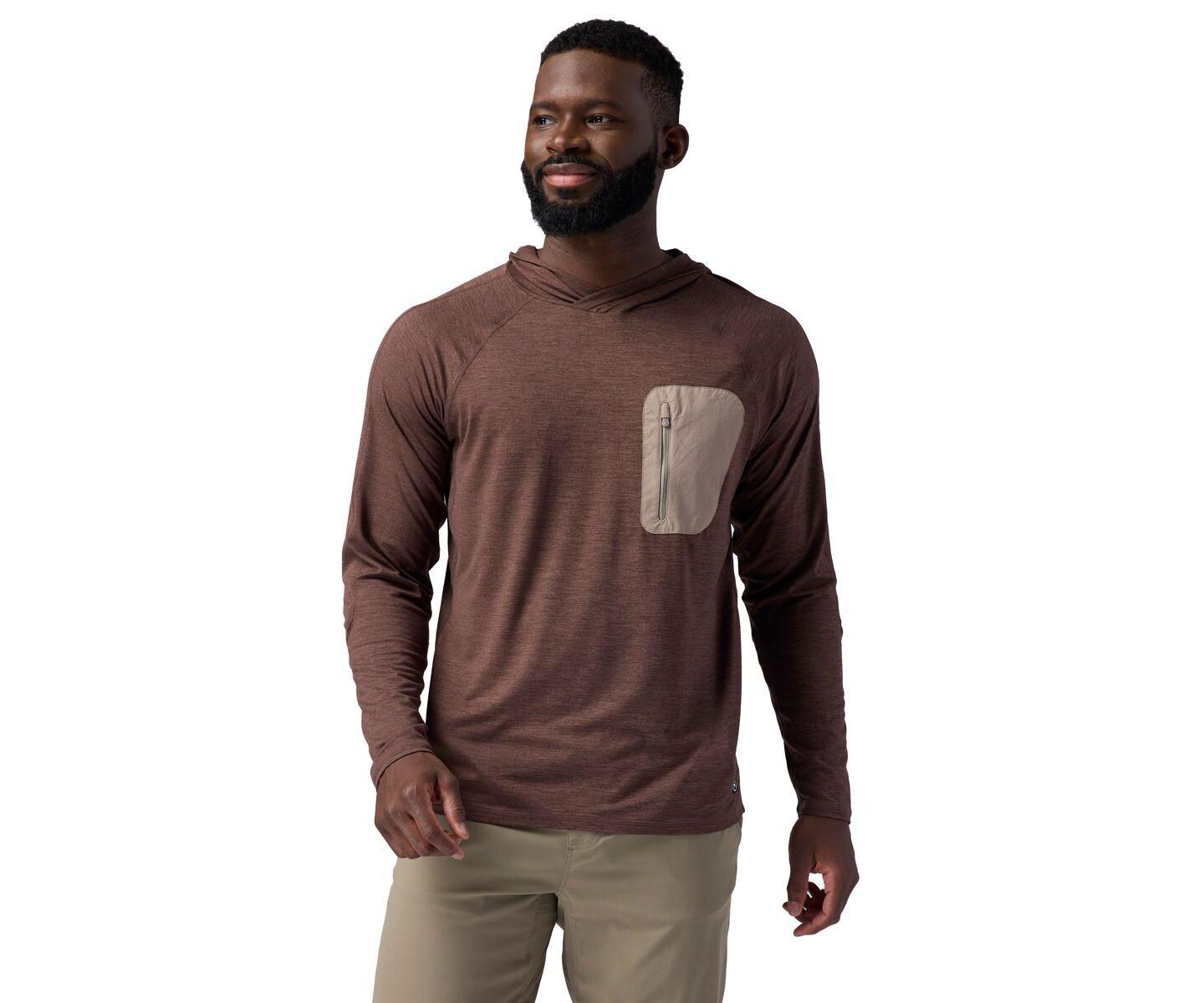 Мужское худи Backcountry Destination Pullover Performance Shirts Long Sleeve, цвет: Bracken — фото 1