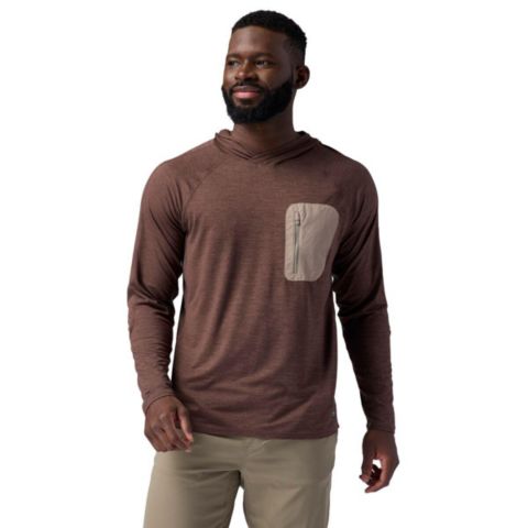 Мужское худи Backcountry Destination Pullover Performance Shirts Long Sleeve, цвет: Bracken