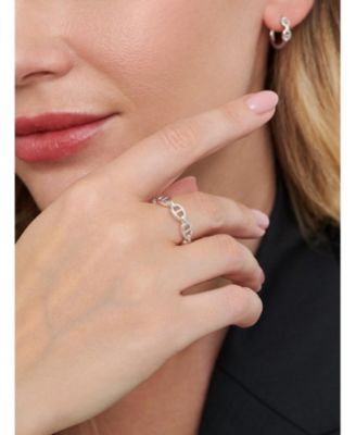 Mariner Link Ring in Rhodium Plated Sterling Silver, Size