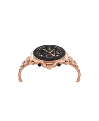 Men's Warrior Tech Chronograph Date Quartz IP Rose Gold Bracelet Watch, 47.5mm