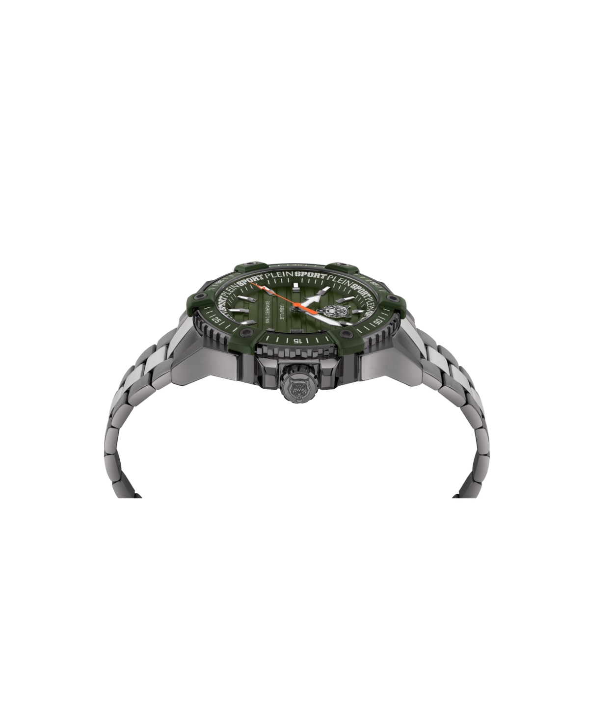 Plein Sport Mens Urban Pulse 3 Hand Date Quartz Ip Gunmetal Bracelet 47MM