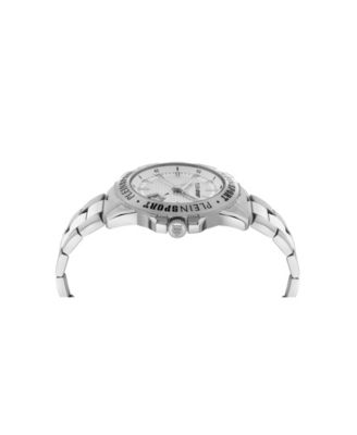 Plein Sport Men's 3 Hand Date Quartz Stainless Steel Bracelet Watch, 44mm
