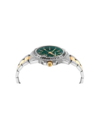Plein Sport Men's 3 Hand Date Quartz Two Tone Bracelet Watch, 44mm