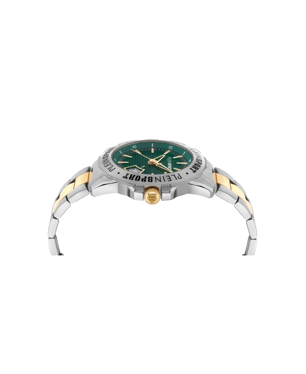 Plein Sport Mens Rampage 3 Hand Date Quartz Two Tone Bracelet 44MM