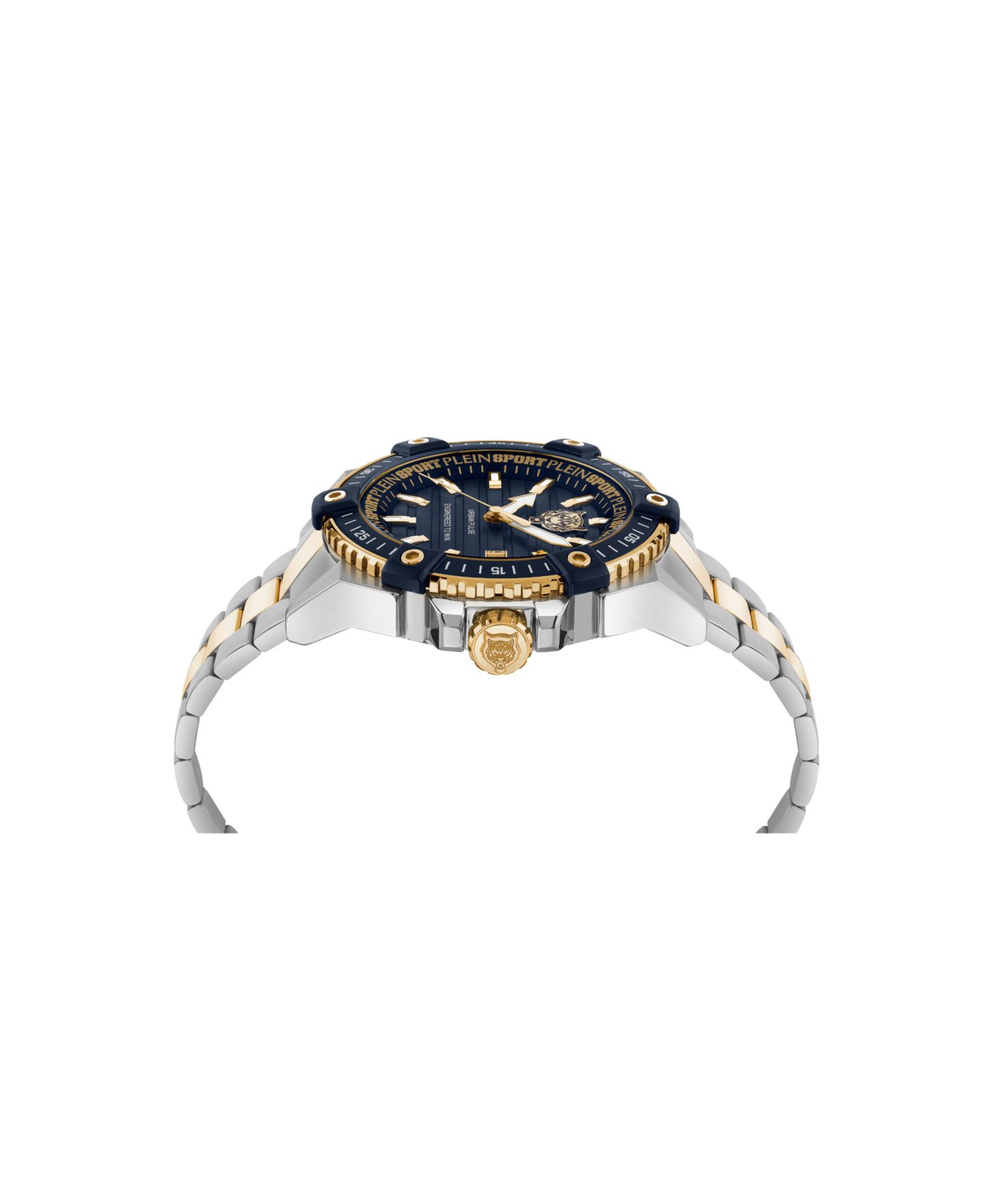 Мужские часы Plein Sport Urban Pulse 3 Hand Date Quartz Two Tone Bracelet Watch, 47mm — фото 2