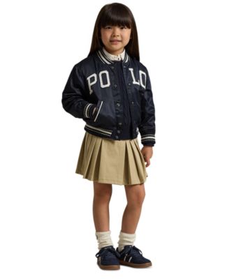 Girls' 2T-6X Crewneck Cable Knit Sweater