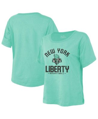 Majestic - Women's Mint New York Liberty The Edge Premium Boxy T-Shirt
