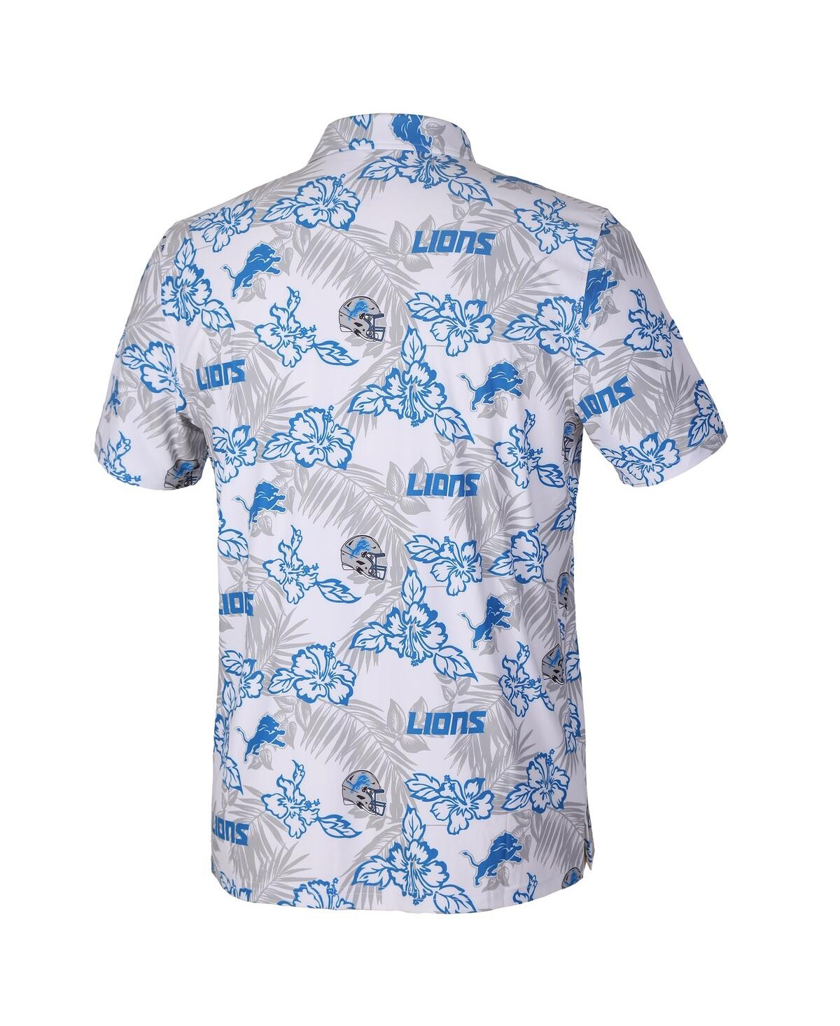 Reyn Spooner Men's White Detroit Lions Pua Performance Game Day Polo Shirt In Multi