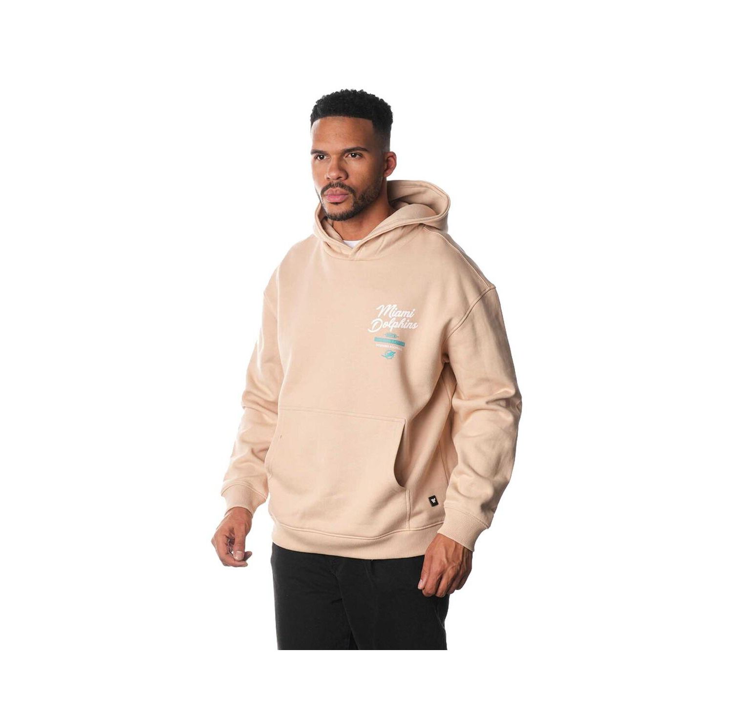 Men's and Women's Cream Miami Dolphins Fleece Pullover Hoodie