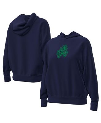 Under Armour - Women's Navy Notre Dame Fighting Irish Leprechaun Icon Fleece Pullover Hoodie