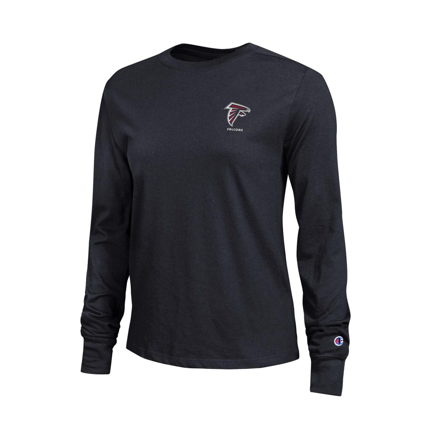 Женская футболка Champion Black Atlanta Falcons Core Long-Sleeve — фото 3