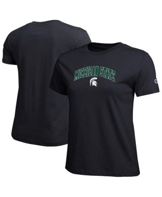 Champion - Women's Black Michigan State Spartans Arched Over Logo T-Shirt
