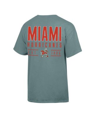 Men's Green Miami Hurricanes Big Name T-Shirt