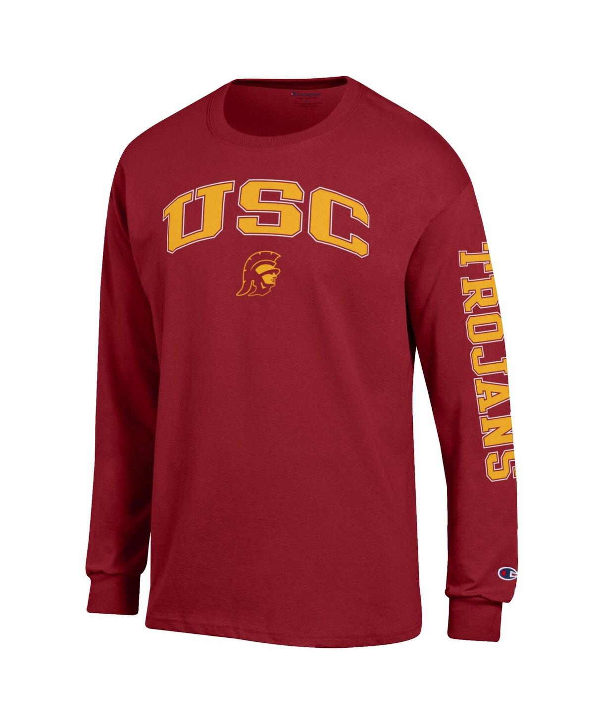 Champion Men's Cardinal Usc Trojans Arch Over Logo 2-Hit Long Sleeve T-Shirt