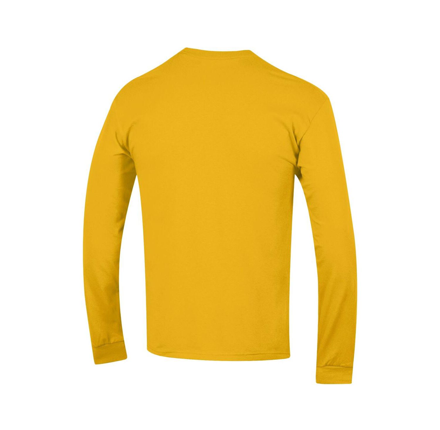 Men's Maize Michigan Wolverines Arch Over Logo 2-Hit Long Sleeve T-Shirt