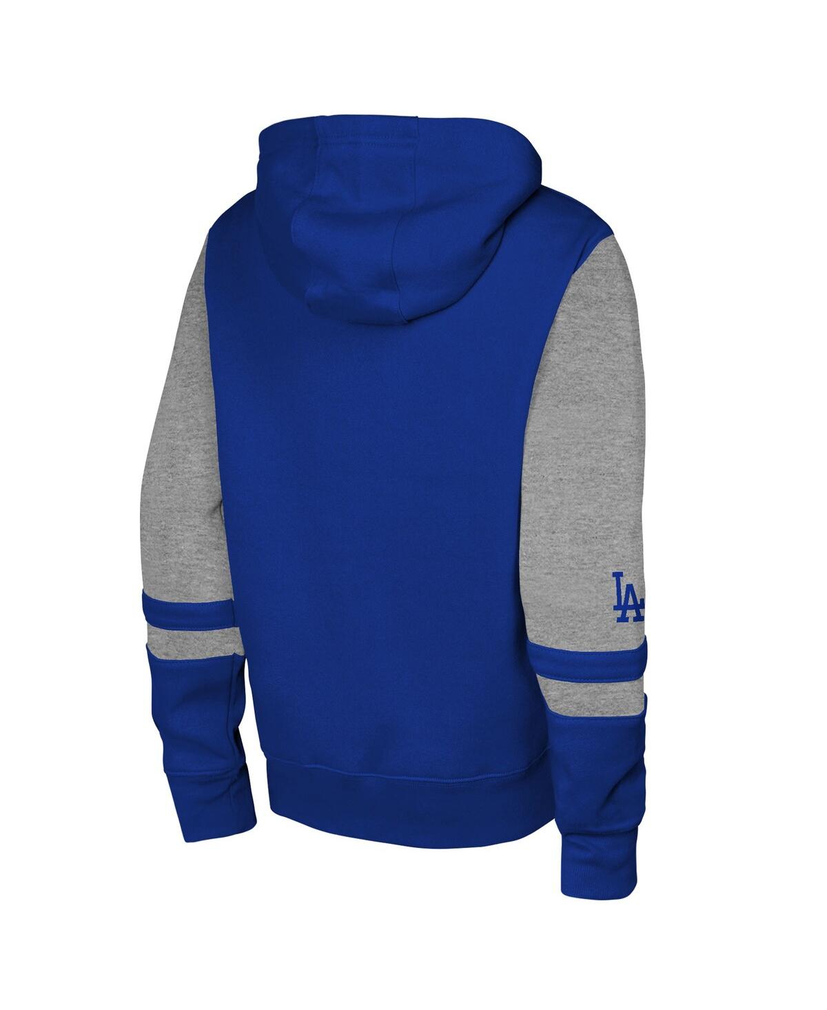 Outerstuff Men's Royal Los Angeles Dodgers Stadium Color Block Full-zip Hoodie In Blue