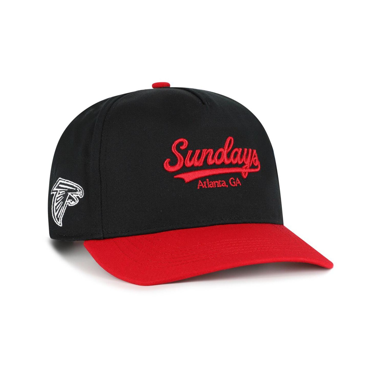 Men's Black/Red Atlanta Falcons Sundays Sure Shot Hitch Two-Tone Adjustable Hat