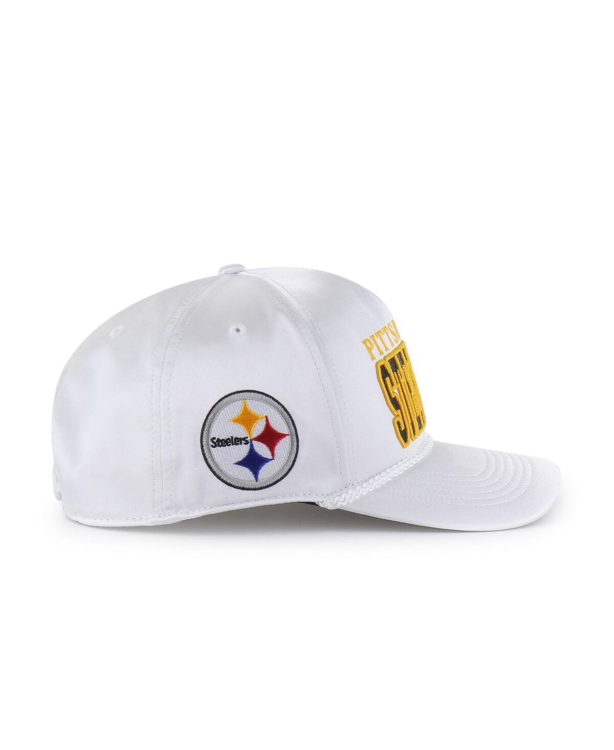 47 Brand Women'sâ White Pittsburgh Steelers Outspoken Hitch Adjustable Hat In White