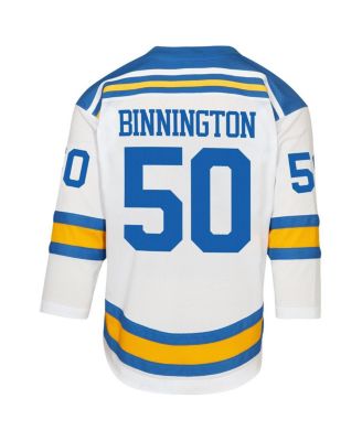 Big Boys and Girls&nbsp;Jordan Binnington White St. Louis Blues Away Replica Player Jersey