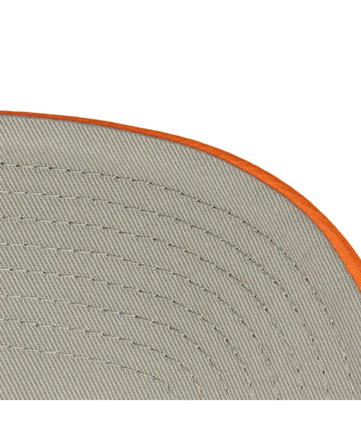 Mitchell & Ness Men's Cream/orange Houston Dynamo Fc Upside Down Pro Pinch Snapback Hat In Brown