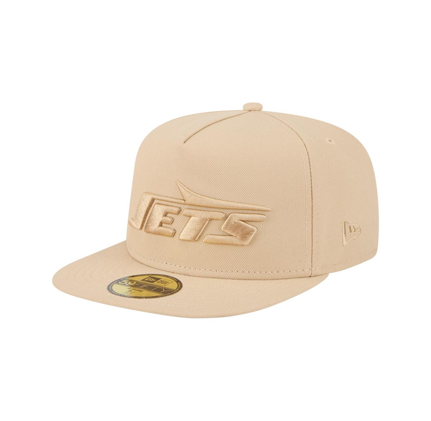 Men's Beige New York Jets Color Pack A-Frame 59FIFTY Fitted Hat