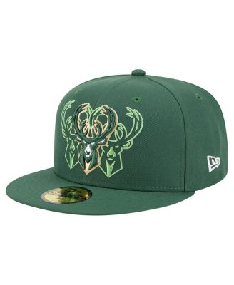 New Era - Men's Hunter Green Milwaukee Bucks Tri-Hit 59Fifty Fitted Hat