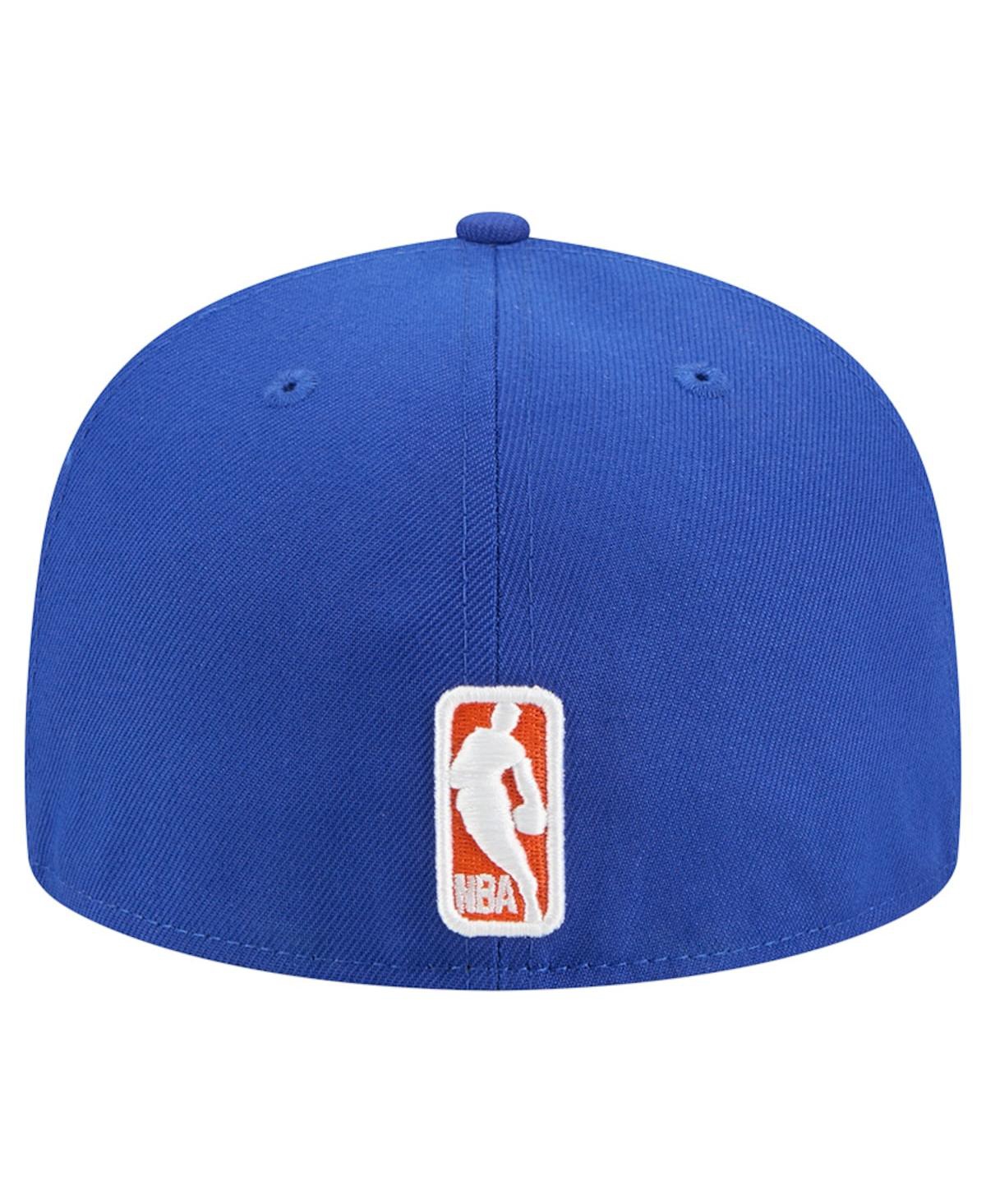 New Era Men's Blue New York Knicks Tri-hit 59fifty Fitted Hat In Blue