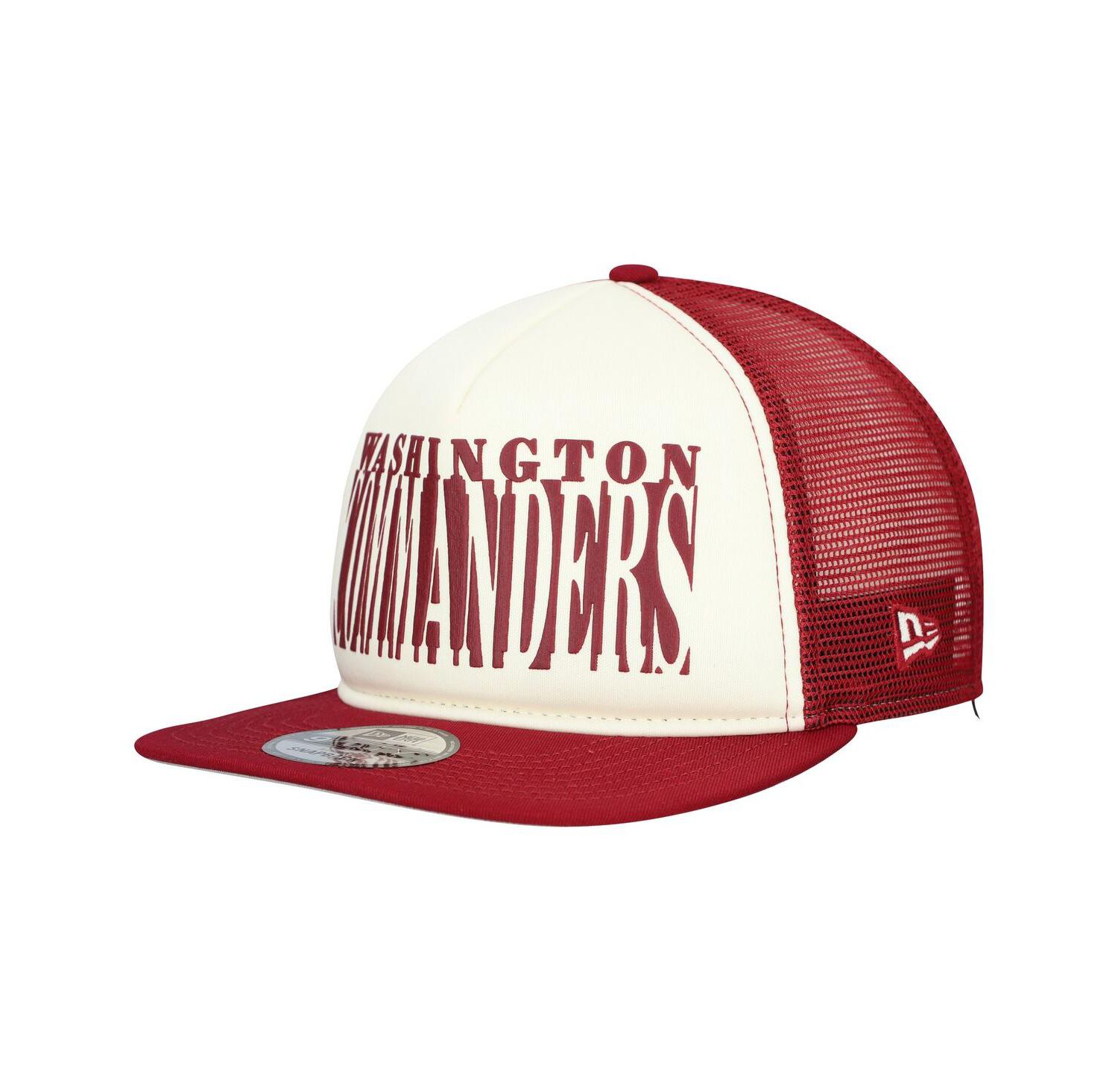 Men's Cream/Burgundy Washington Commanders Cutout A-Frame 9FIFTY Snapback Hat