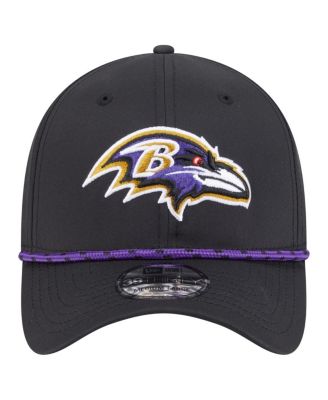Men's Black Baltimore Ravens Perforated 39THIRTY Flex Hat