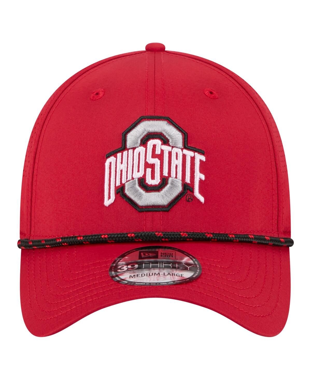 New Era Men's Scarlet Ohio State Buckeyes Rope 39thirty Flex Hat In Red