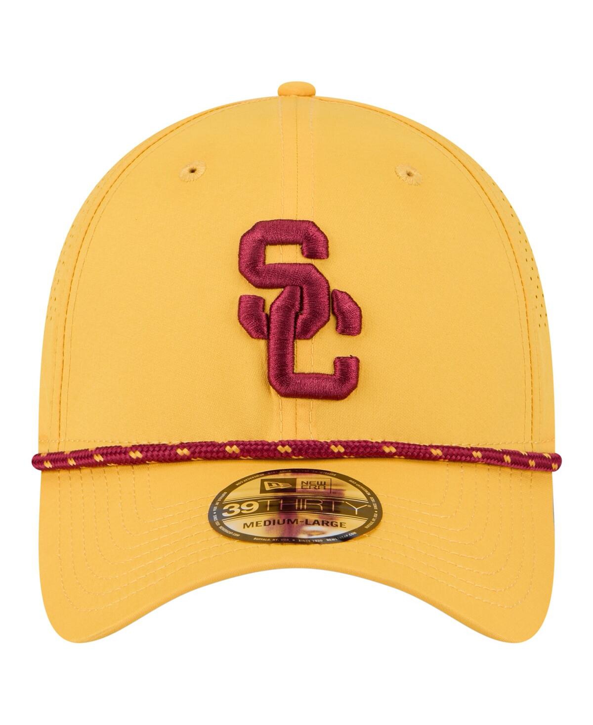 New Era Men's Gold Usc Trojans Rope 39thirty Flex Hat In Yellow