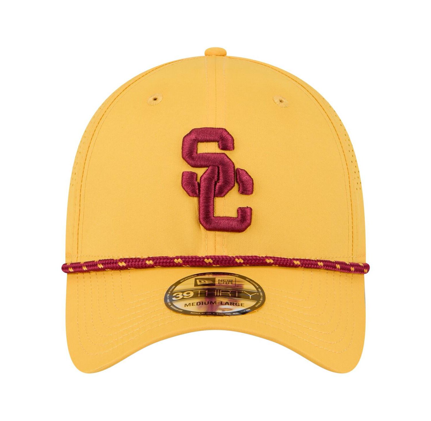 Men's Gold USC Trojans Rope 39THIRTY Flex Hat