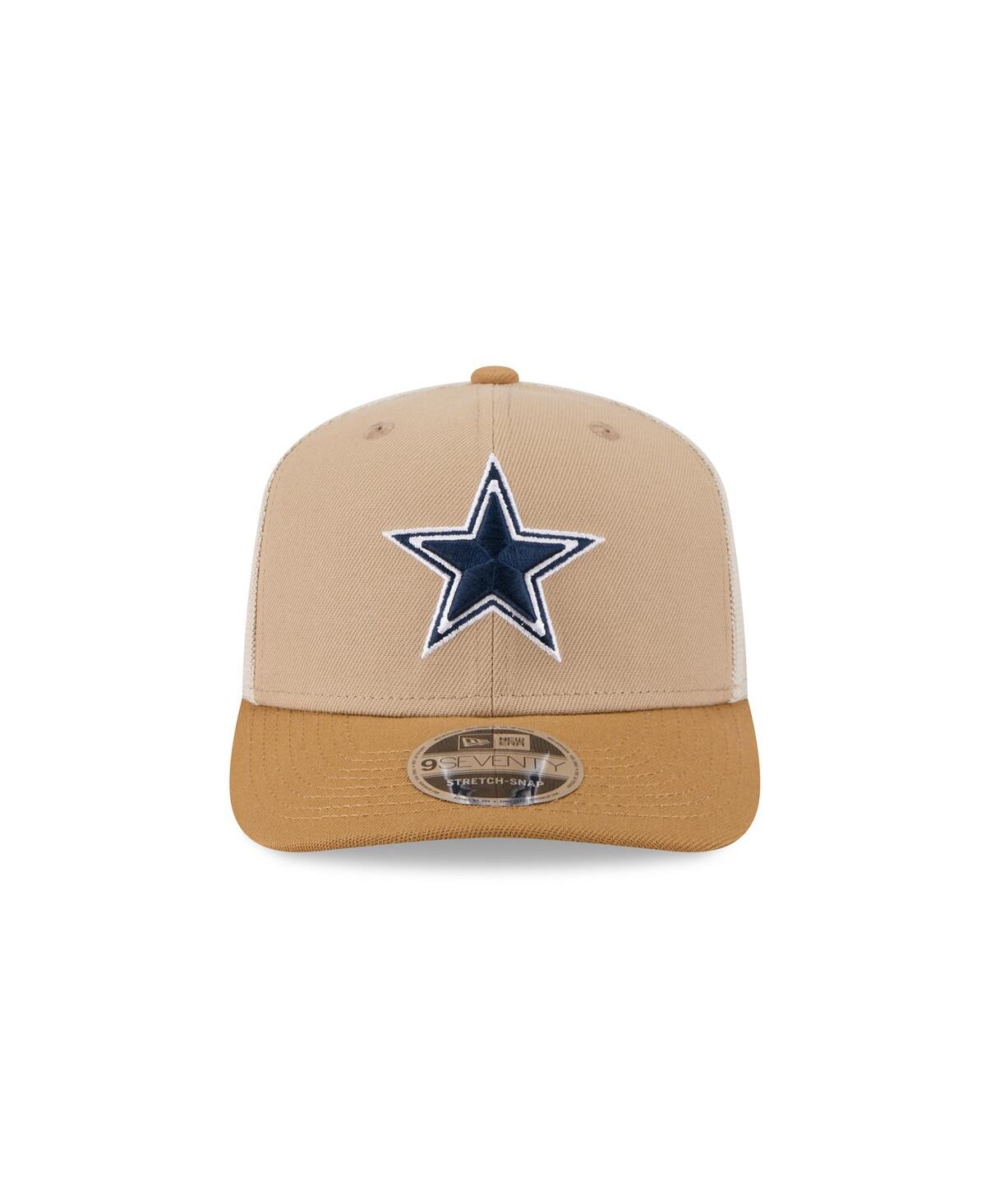 New Era Men's Light Beige Dallas Cowboys Two-tone Trucker 9seventy Adjustable Hat In Brown