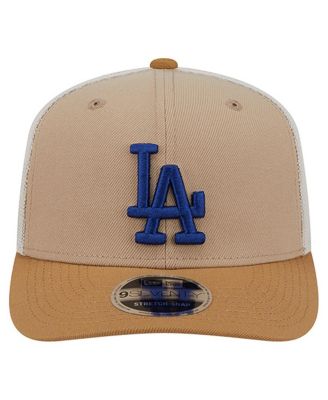 Men's Stone/White Los Angeles Dodgers 9SEVENTY Trucker Adjustable Hat