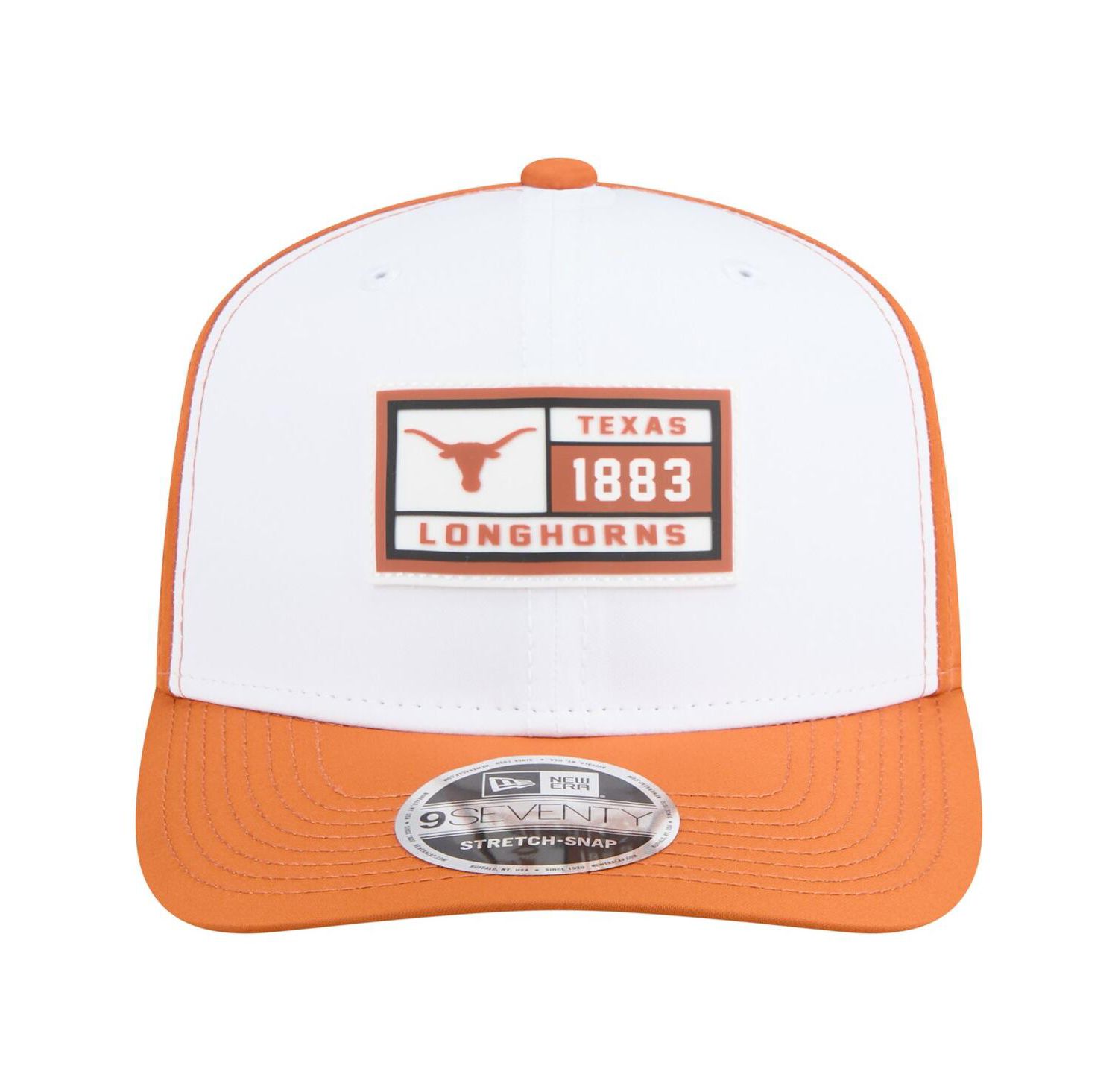Men's White/Texas Orange Texas Longhorns Perforated Patched 9SEVENTY Adjustable Hat