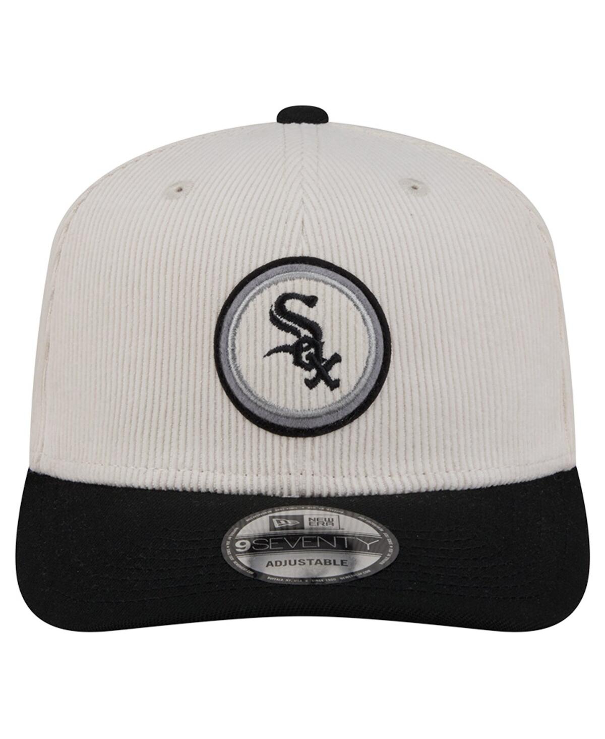 New Era Men's Cream/black Chicago White Sox Loyal 9seventy Adjustable Hat In White