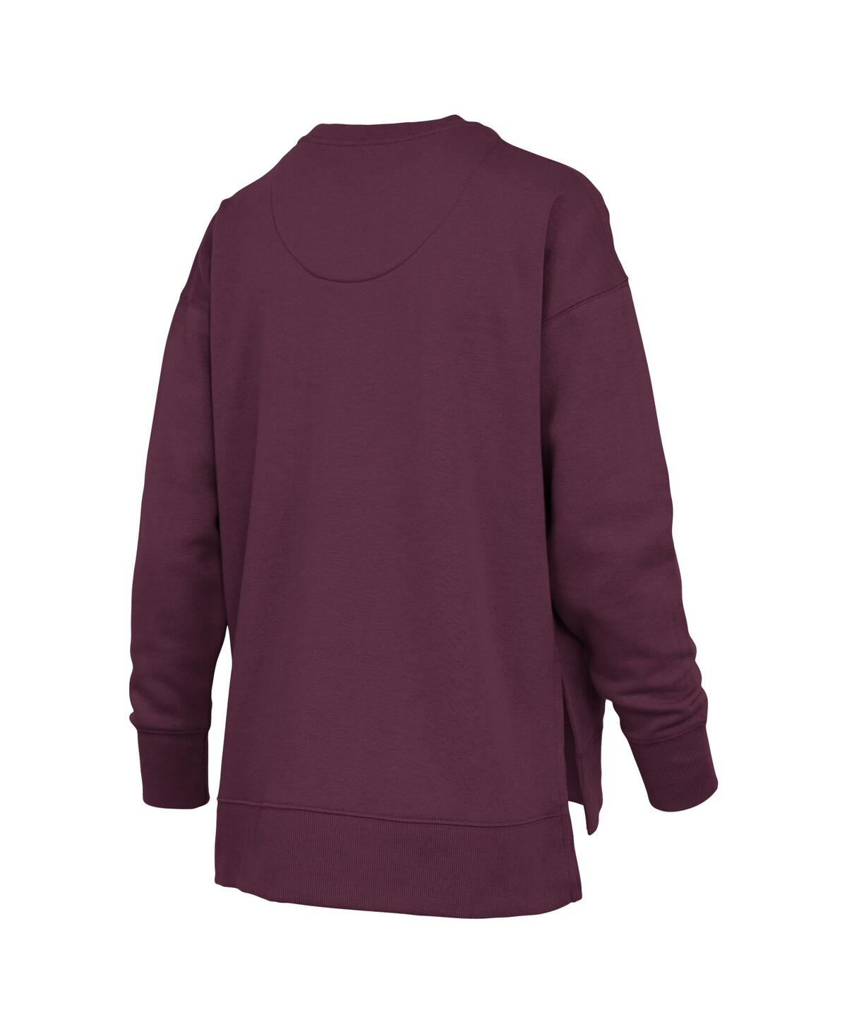 Pressbox Women's Maroon Minnesota Golden Gophers Bonanza Chenille Harper Script Sweatshirt In Purple