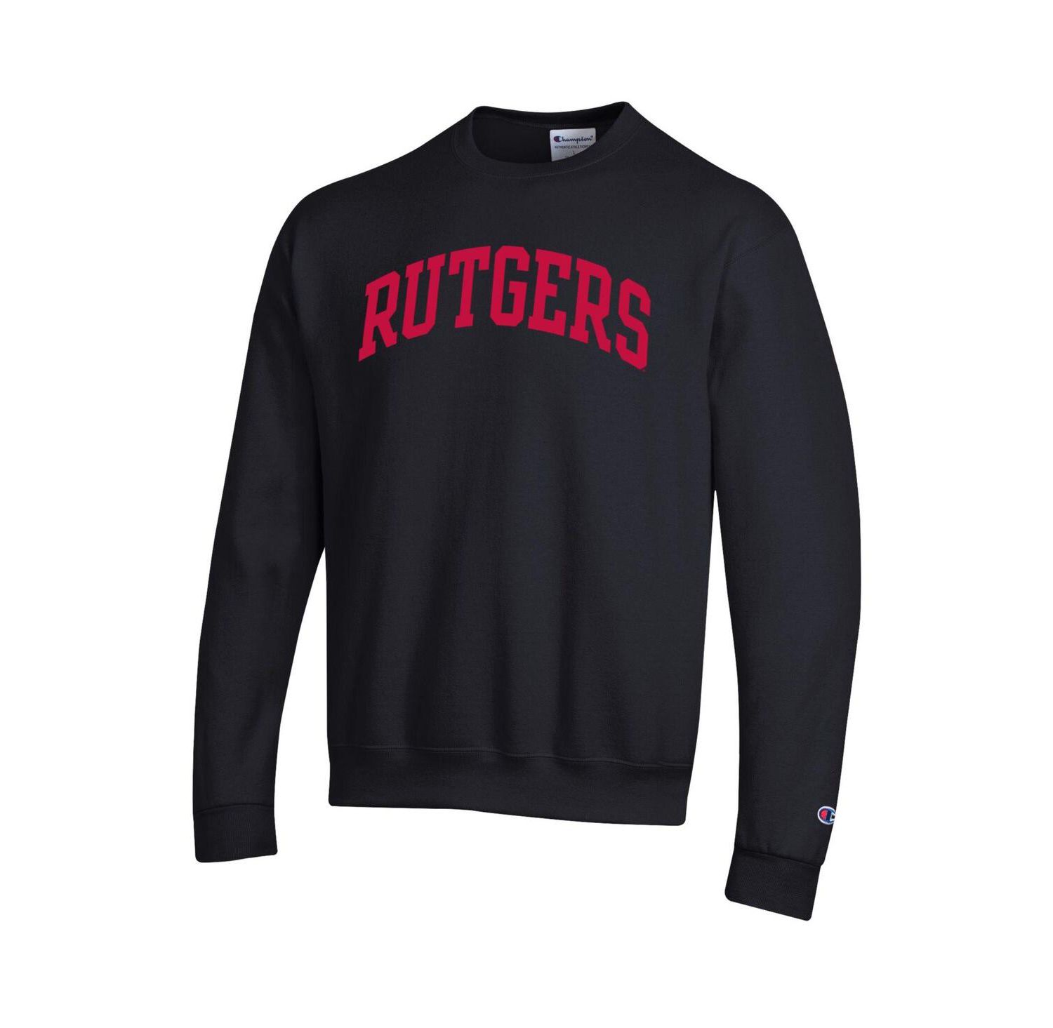 Men's Black Rutgers Scarlet Knights Basic Arch Fleece Pullover Sweatshirt