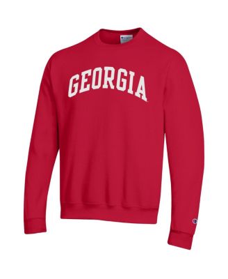 Men's Red Georgia Bulldogs Basic Arch Fleece Pullover Sweatshirt