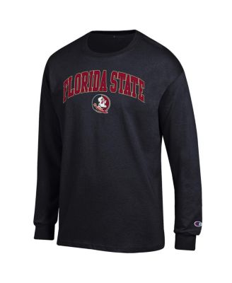 Men's Black Florida State Seminoles Arch Over Logo Long Sleeve T-Shirt